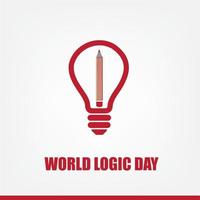 Vector Illustration of World Logic Day. Simple and Elegant Design