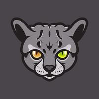 Head cat logo illustration vector