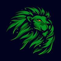 Creative lion illustration logo vector