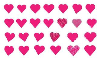 hand drawn heart collection vector