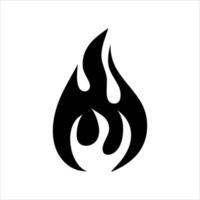 fire set logo. vector set of fire silhouettes with various shapes of burning coals. fire vector pack