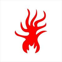 logotipo de fuego. conjunto vectorial de siluetas de fuego con varias formas de carbones ardientes. paquete de vectores de fuego