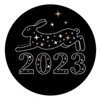 Chinese New Year 2023. New Year of Rabbit vector