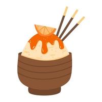 ice shaved bingsu korean japanese style vector