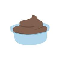 chocolate sauce in cup vector