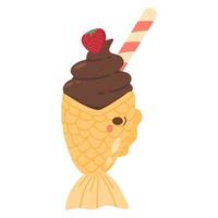 helado de taiyaki vector