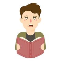 reading book illustration vector