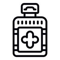 Disinfectant bottle icon outline vector. Clean hand vector