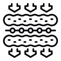 Absorb wool icon outline vector. Medical cotton vector