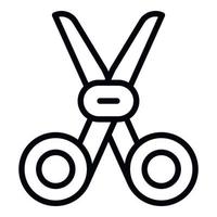 Home medical scissors icon outline vector. Medicine cotton vector