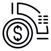 Modern income icon outline vector. Economy bank vector