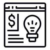 Online idea plan icon outline vector. Business education vector