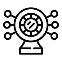 Secured network icon outline vector. Cyber crime vector