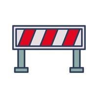 Road Barrier Vector Icon