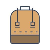 icono de vector de bolsa de escuela