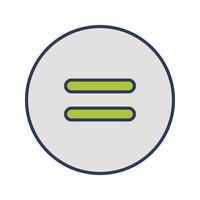 Equal to Symbol Vector Icon