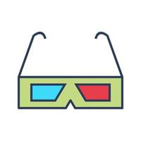 icono de vector de gafas 3d