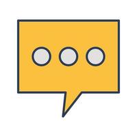 Single Message Bubble Vector Icon