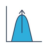 Bell Shaped Graph Vector Icon