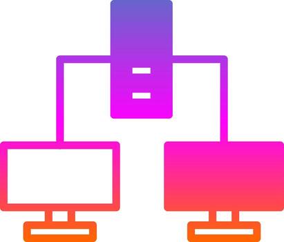 diseño de icono de vector de redes informáticas