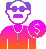 Pensioner Vector Icon Design