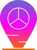 Peace Location Vector Icon Design