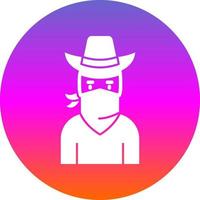 diseño de icono de vector de bandido