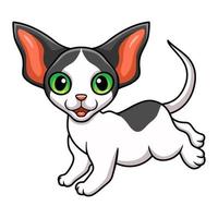 Cute oriental cat cartoon walking vector