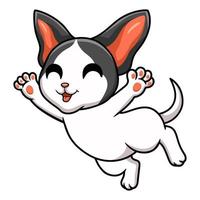 Cute oriental cat cartoon flying vector