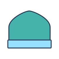 icono de vector de gorro de punto