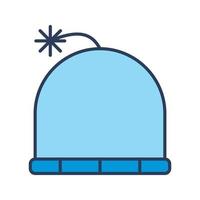 icono de vector de gorra de invierno