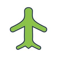 icono de vector de modo avión