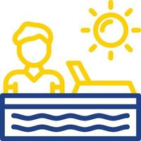 Sunbathing Vector Icon Design