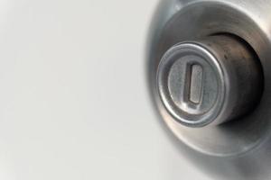 Door knob with copy space, Round door knob with closeup view photo