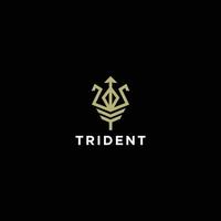 Trident logo icon design template vector