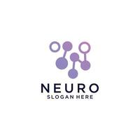 Neuron vector logo design  icon design template flat