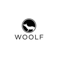 plantilla de diseño de logotipo de cabeza de lobo abstracto vector
