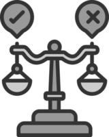 diseño de icono de vector de juicio