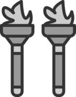 Flambeaux Vector Icon Design