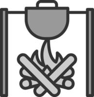 Outdoor Meal Vector Icon Design