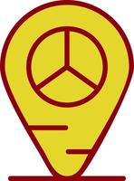 Peace Location Vector Icon Design