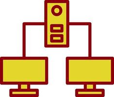 diseño de icono de vector de redes informáticas