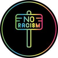 sin diseño de icono de vector de racismo