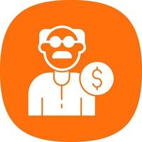 Pensioner Vector Icon Design