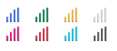 signaal icoon set, gekleurde symbolen grafisch elementen png