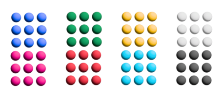 jeu d'icônes de clavier, éléments graphiques de symboles colorés png