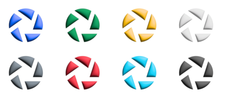 jeu d'icônes d'ouverture, éléments graphiques de symboles colorés png