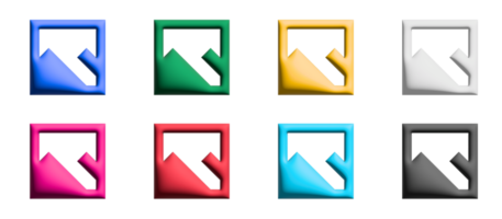 conjunto de ícones de imagem, elementos gráficos de símbolos coloridos png