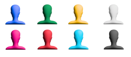 conjunto de iconos de personas, elementos gráficos de símbolos coloridos png