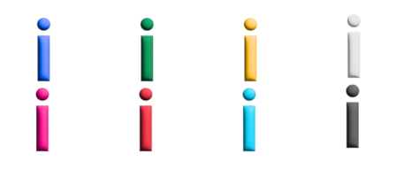 conjunto de ícones de informações, elementos gráficos de símbolos coloridos png